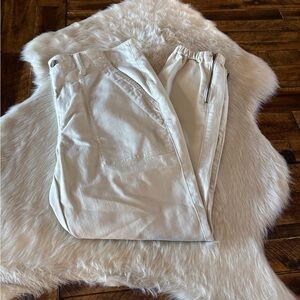 CAbi Women's Straight Leg Cream Jeans